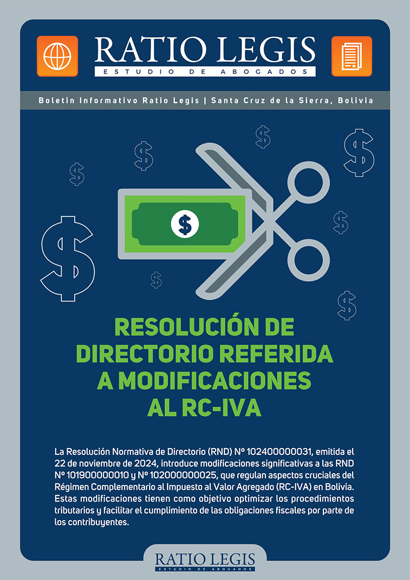 (Español) Resolución de directorio referida a modificaciones al RC-IVA